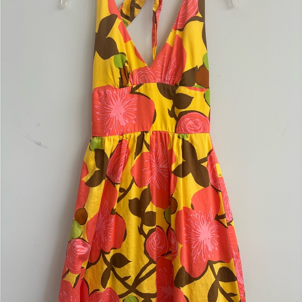 Trina Turk Yellow and Pink Floral Dress